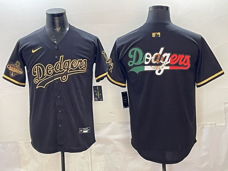 2026 Men Nike Los Angeles Dodgers Blank black gold Game MLB Jersey 009->los angeles dodgers->MLB Jersey